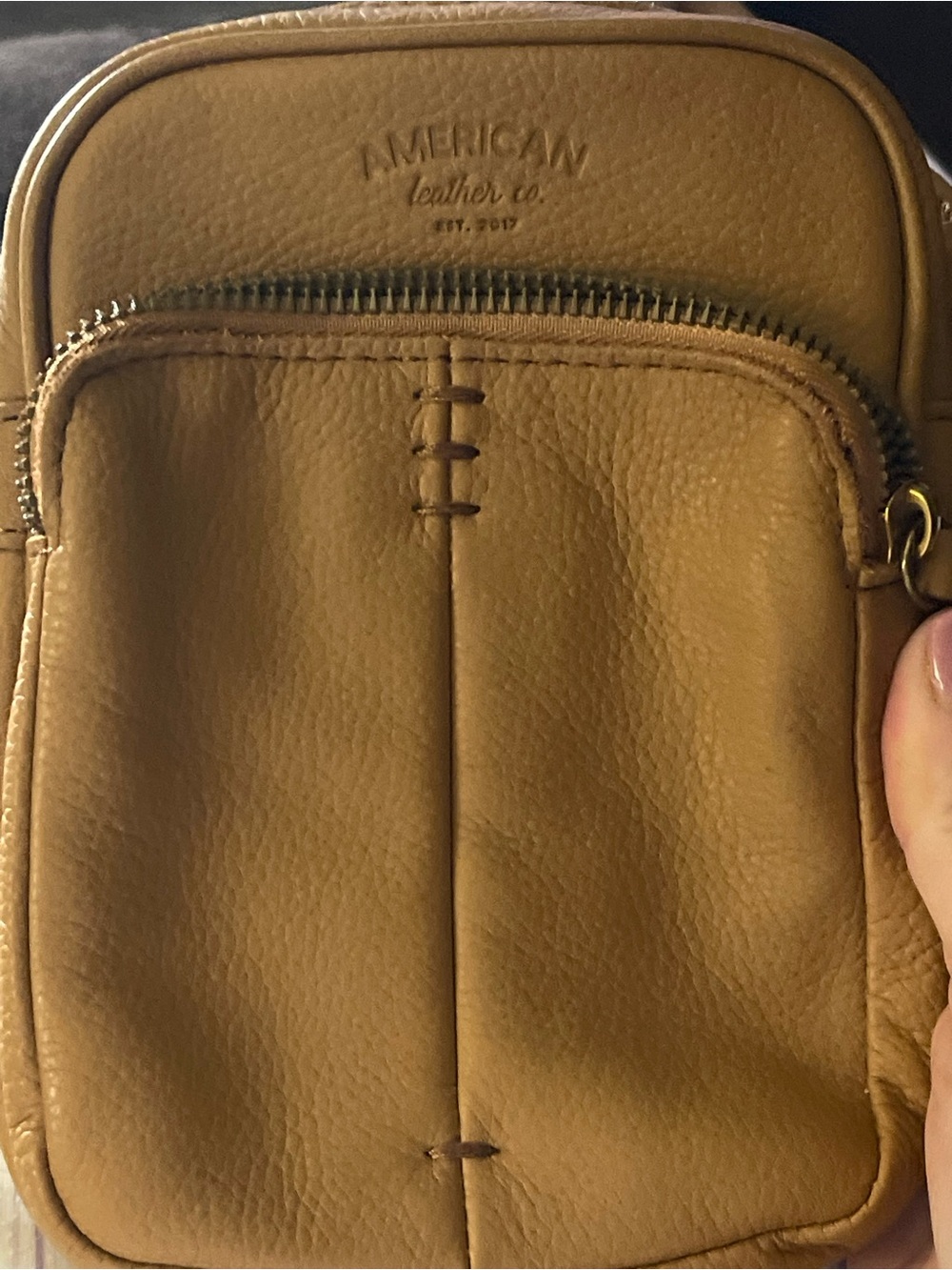 American Leather Co. Women's Tan Leather Crossbody Bag